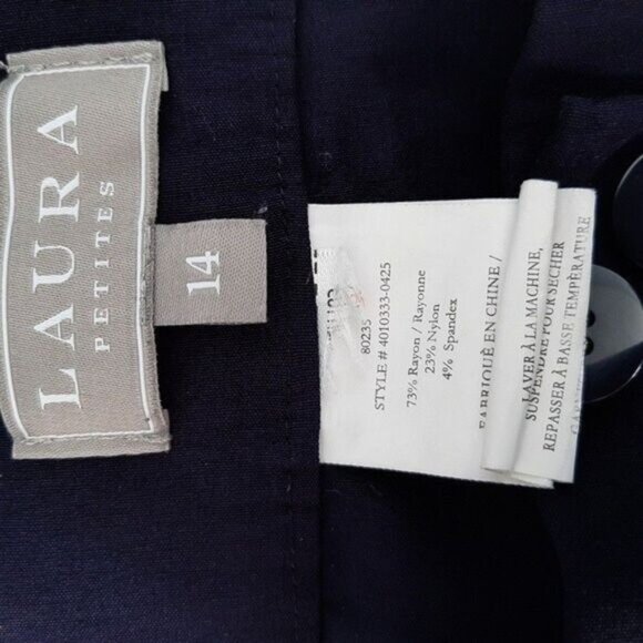 LAURA Petites Crop Capri Pants Ruched Detail Sz 14 P - Picture 7 of 7